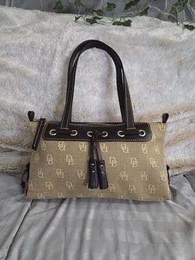 Dooney & Bourke Signature Canvas Tassel Shoulder Bag